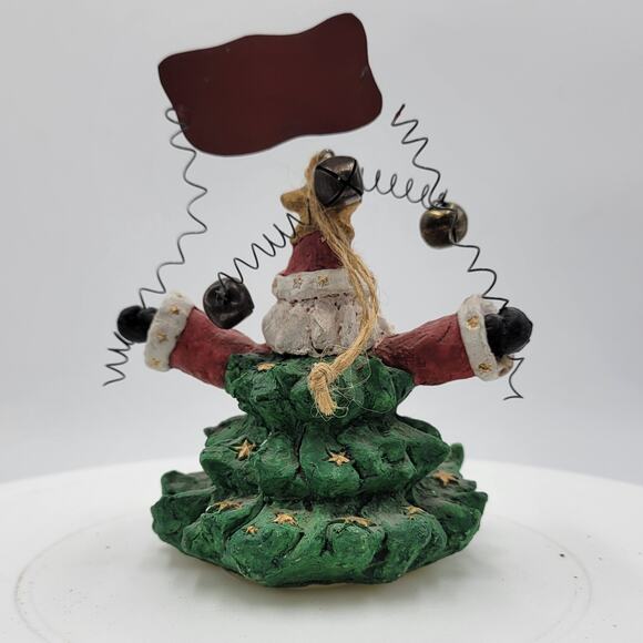 Vintage Santa Tree Christmas Ornament Santa Resin Table Top Holiday Decoration - Picture 8 of 10